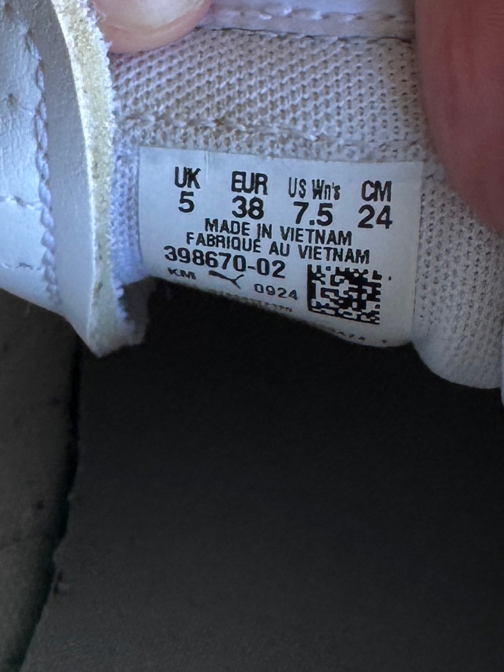 Puma Club 5v5 Suede 'White Black Gum' black white 7.5 - Picture 6 of 6